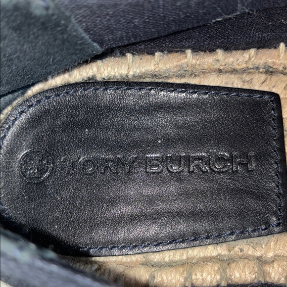 Tory Burch Navy Tea Rose Espadrilles Flats 6.5 - Picture 6 of 9